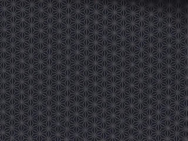 Baumwollstoff geometrische Sterne Muster dunkelblau