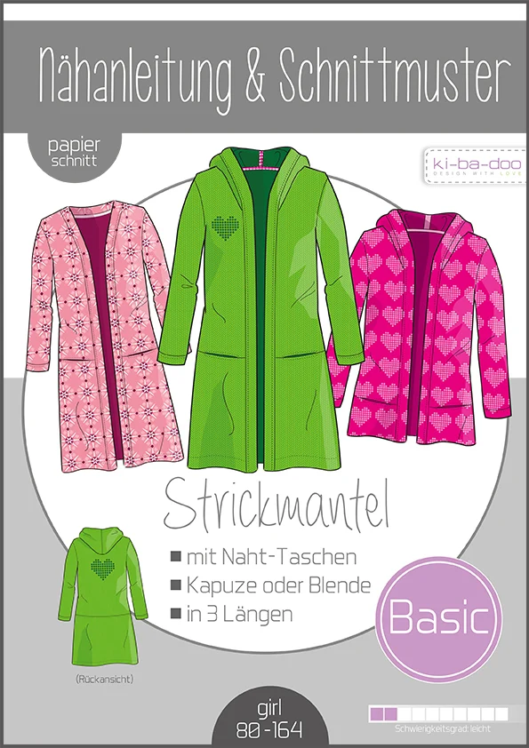Ki-Ba-Doo - Kinder Basic Strickmantel Gr. 80-164