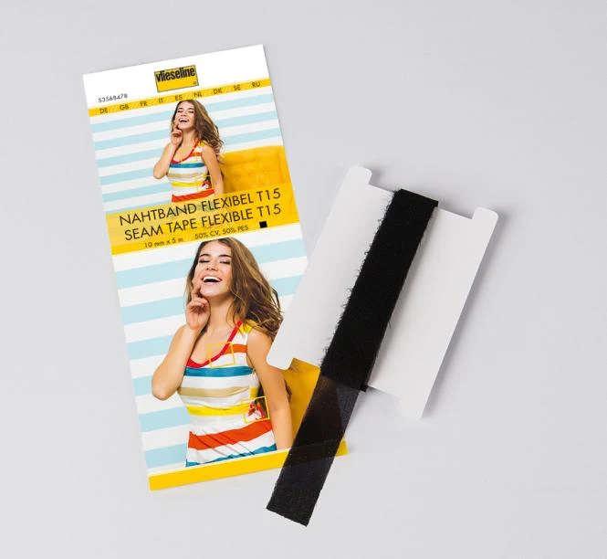 Vlieseline Nahtband Flexibel T15 1,5cmx5m schwarz