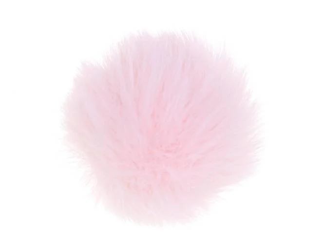 Kunstpelz-Pompons mit Schlaufe 5x5cm rosa