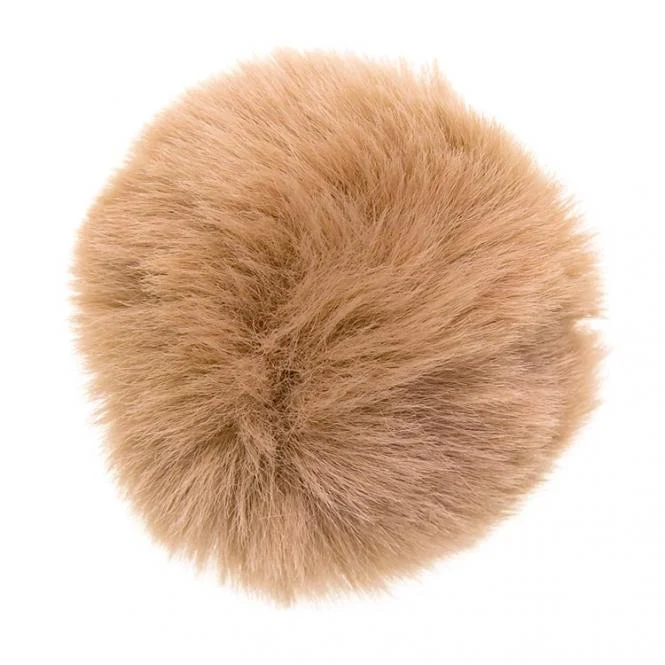 Kunstpelz-Pompons mit Schlaufe 6x6cm