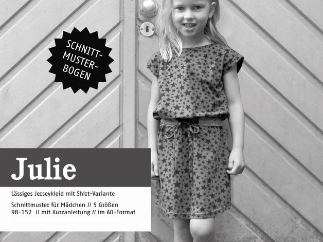 Schnittreif - JULIE Jerseykleid für Mädchen