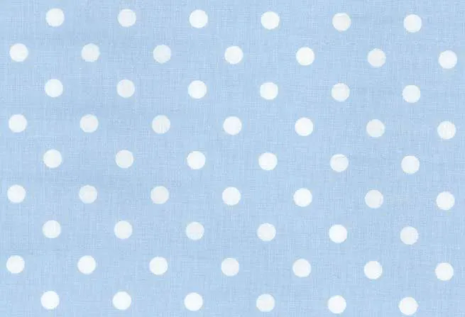 Baumwollstoff Westfalen Capri Punkte weiß auf hellblau blau