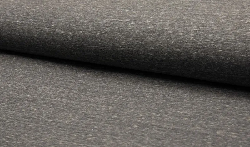 Sweat Uni dunkelgrau/weiß meliert