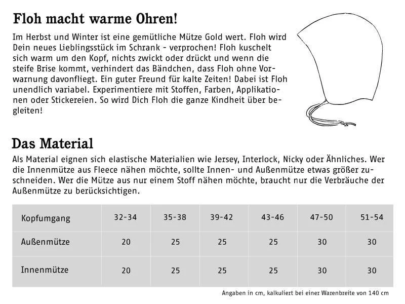 Schnittreif - Floh - kuschelige Wendemütze