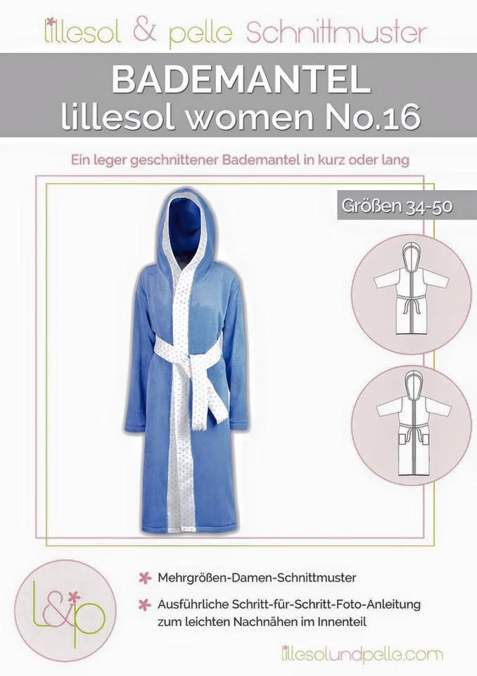 Sale -50 % Lillesol - Bademantel woman No. 16