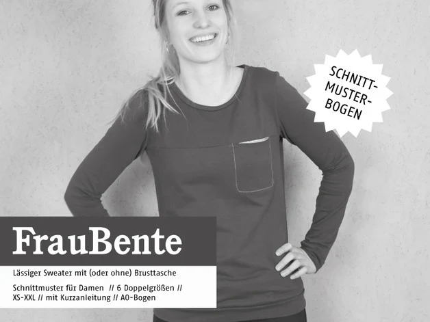 Schnittreif - Frau Bente - Sweater mit (o.ohne) Brusttasche