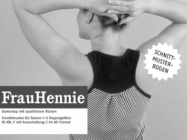 Schnittreif - Frau Hennie Damentop mit Racerback