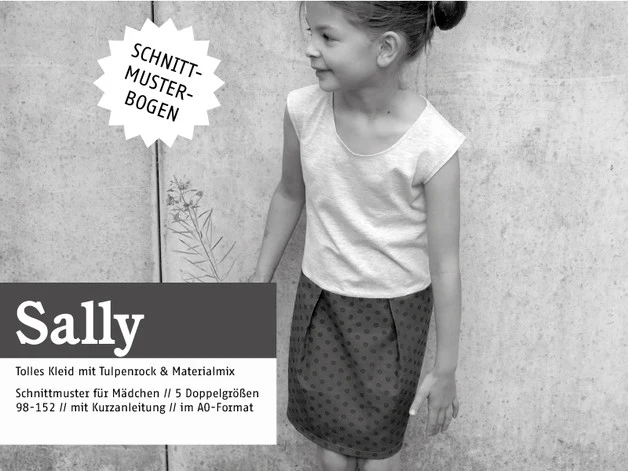 SALE Schnittreif - Sally - Mädchenkleid