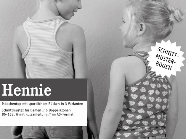 Schnittreif - Hennie - Mädchentop mit Racerback
