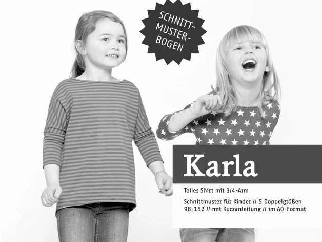 Schnittreif - KARLA Sommershirt mit 3/4-Ärmel