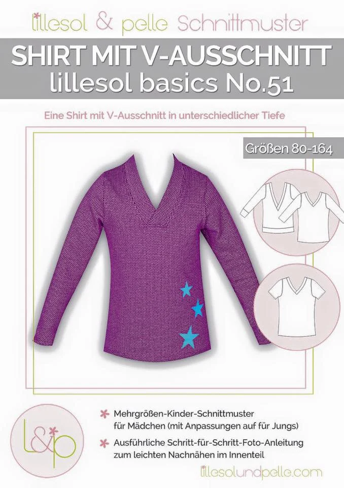 Sale -50 % Lillesol - Shirt mit V-Ausschnitt basics No.51